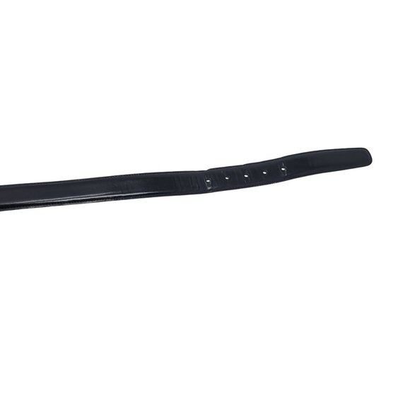 Trafalgar Black Cortina Leather Belt Mens 30 Handmade USA Brass Buckle Timeless - Picture 9 of 12